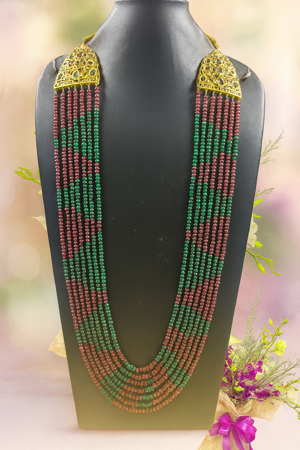 Eshal Red & Green Rani Haar