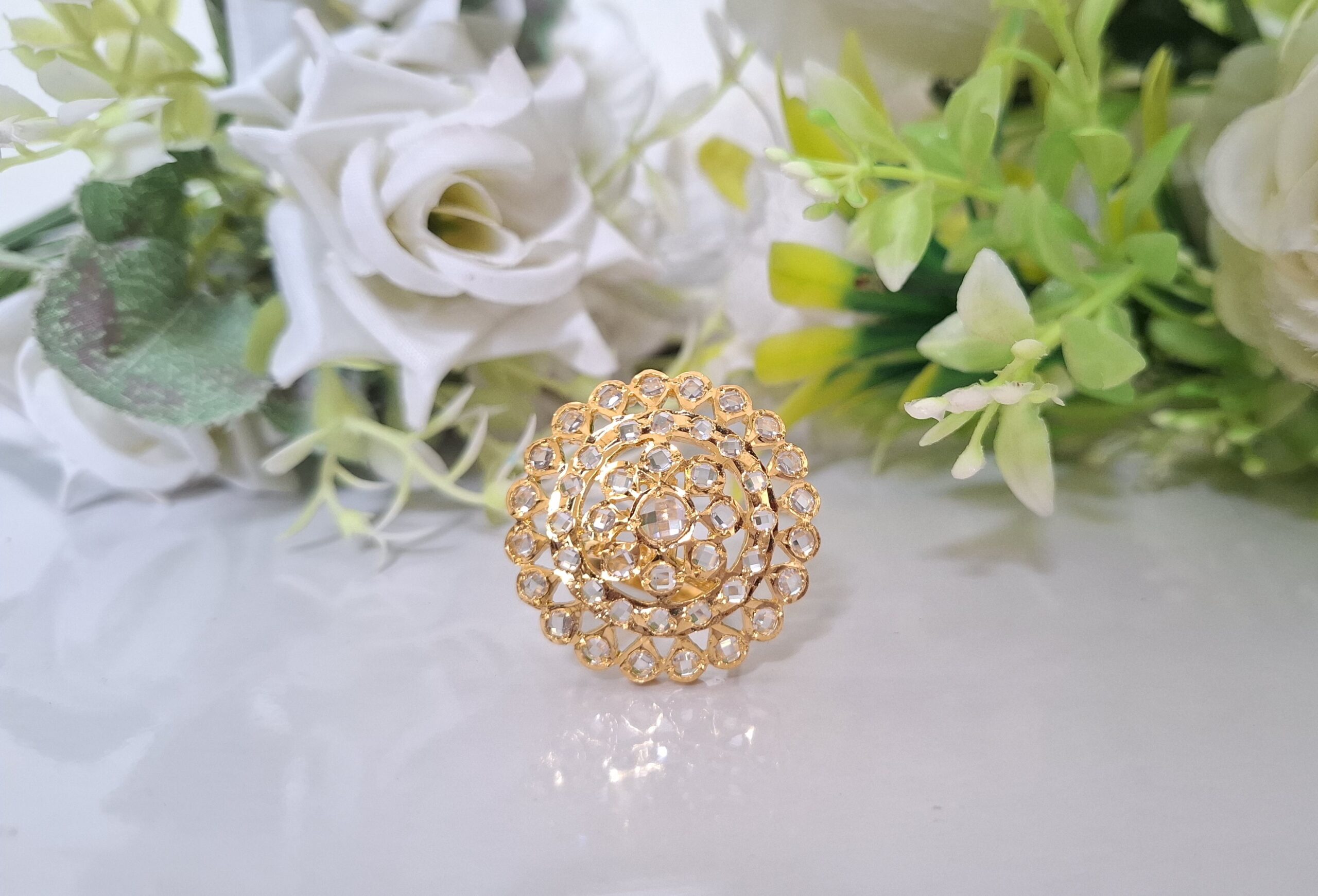 Shama Green Adjustable Ring - Image 2