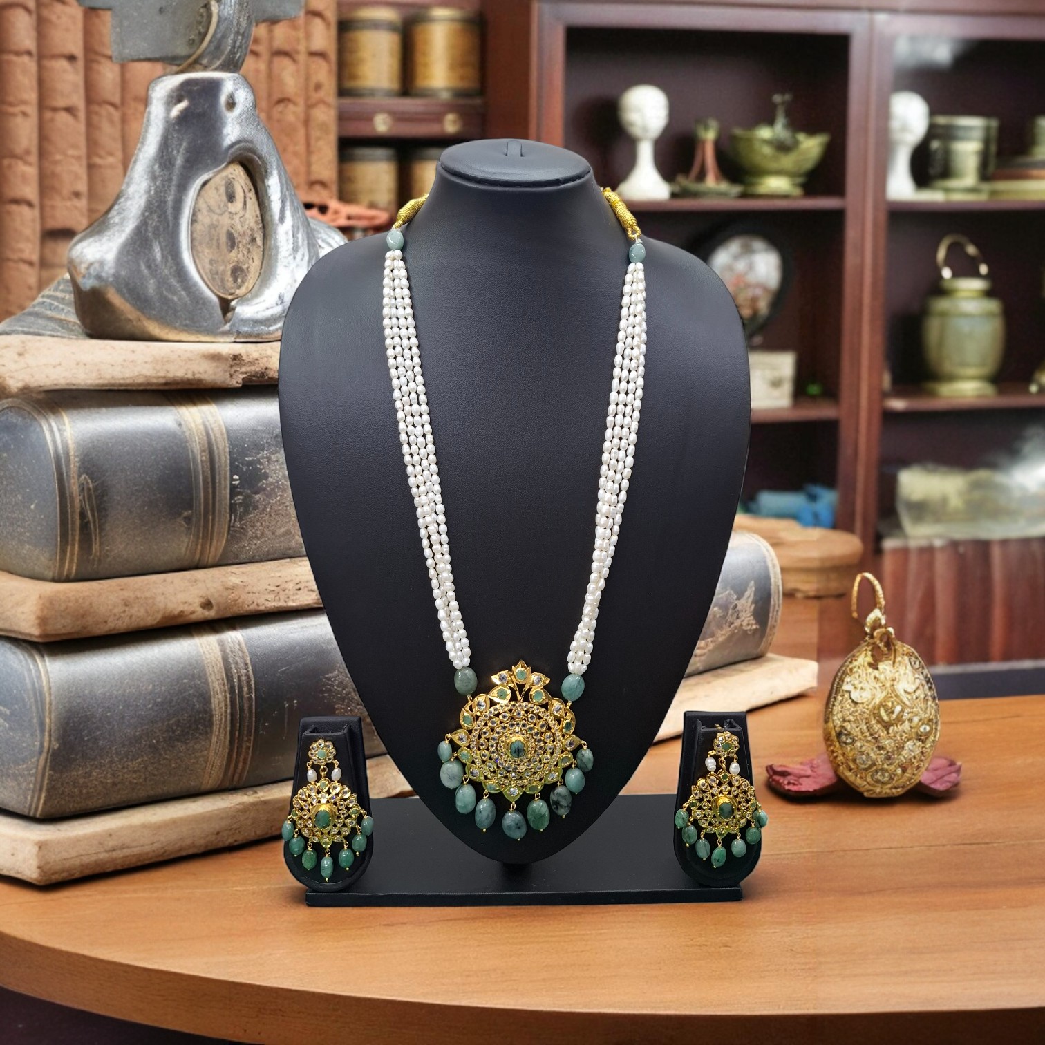 Sana Green Real Pearl Necklace