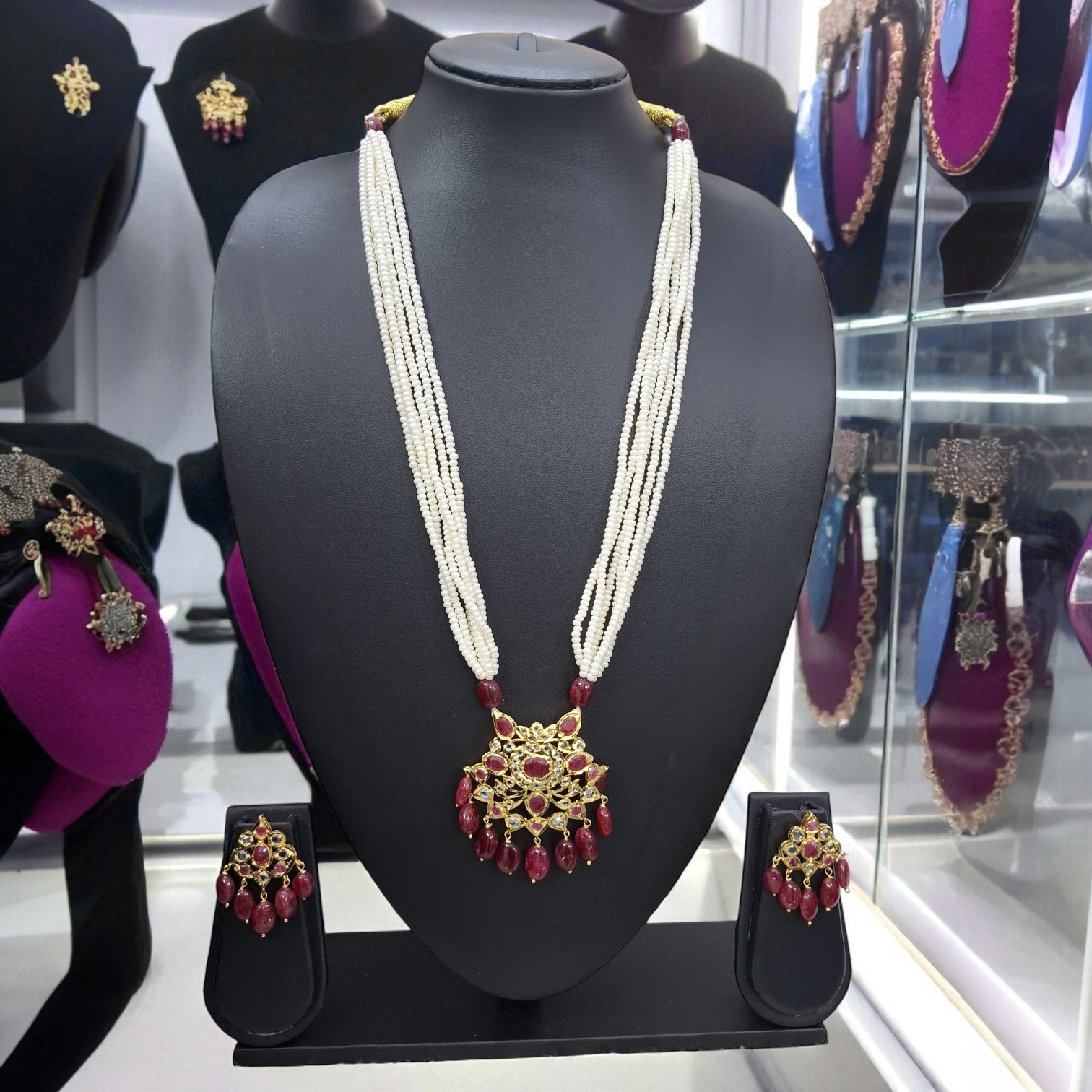 Zuni Real Ruby & Real Pearl Rani Har