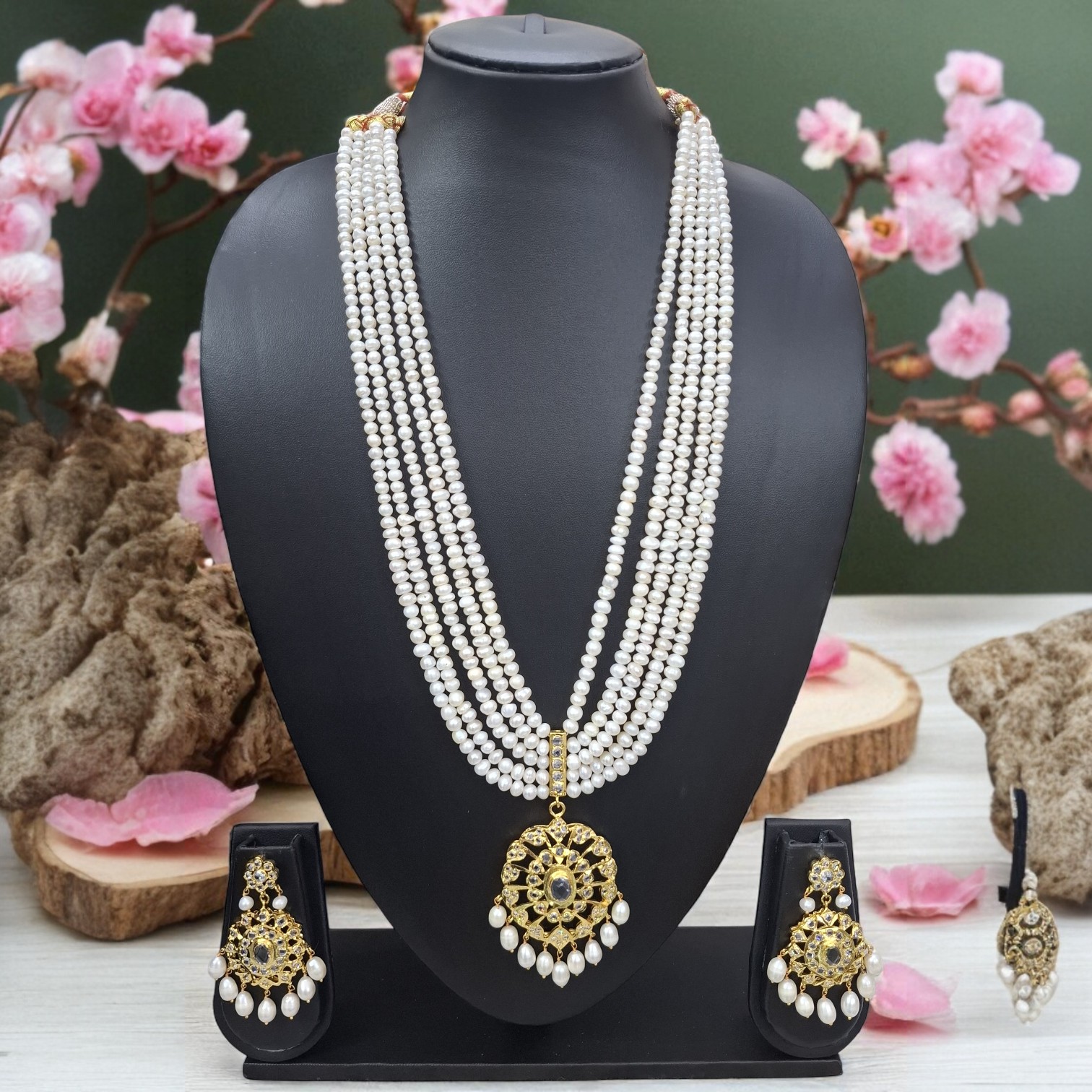 Zoya White Real Pearl Rani Har