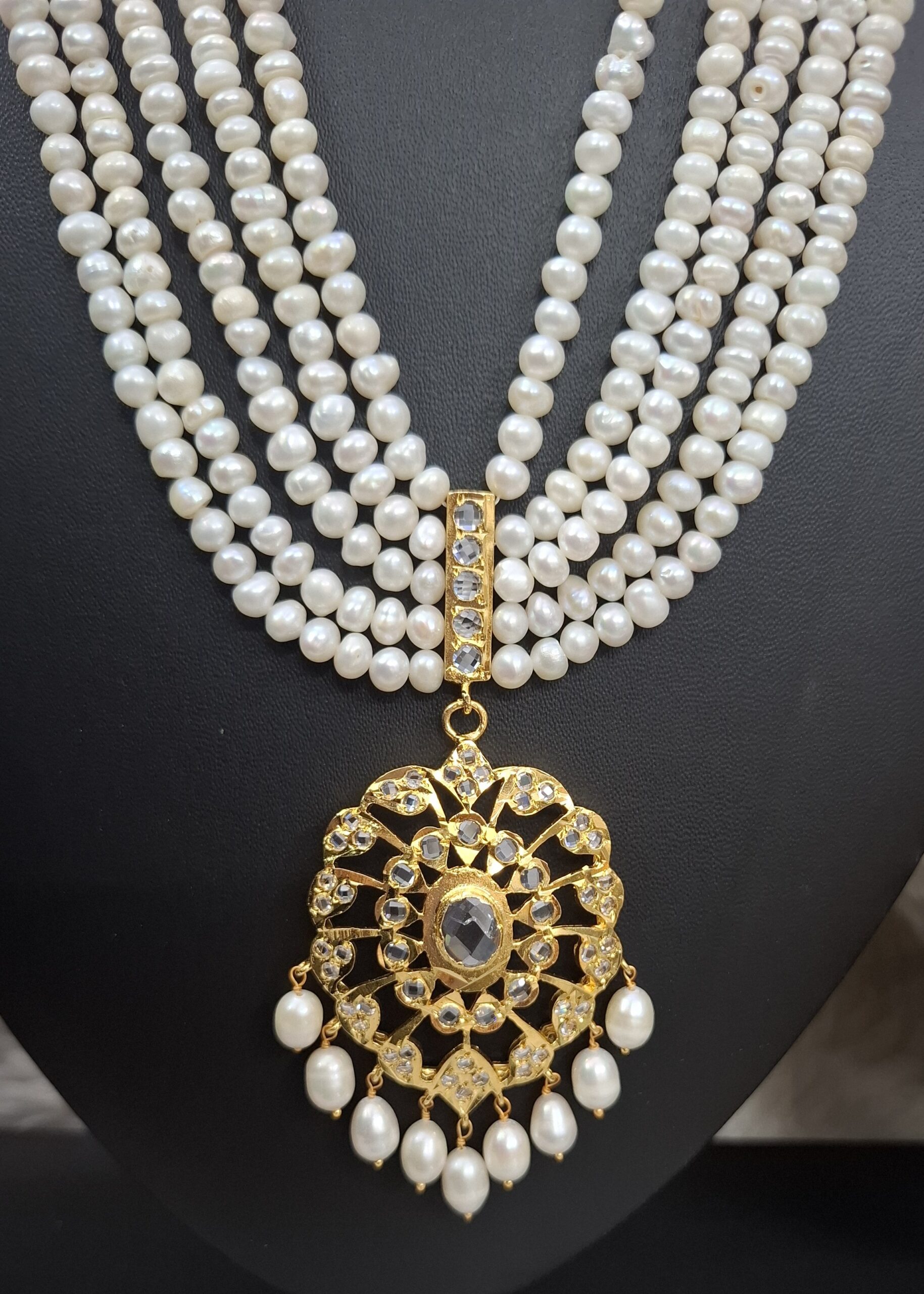 Zoya White Real Pearl Rani Har - Image 2