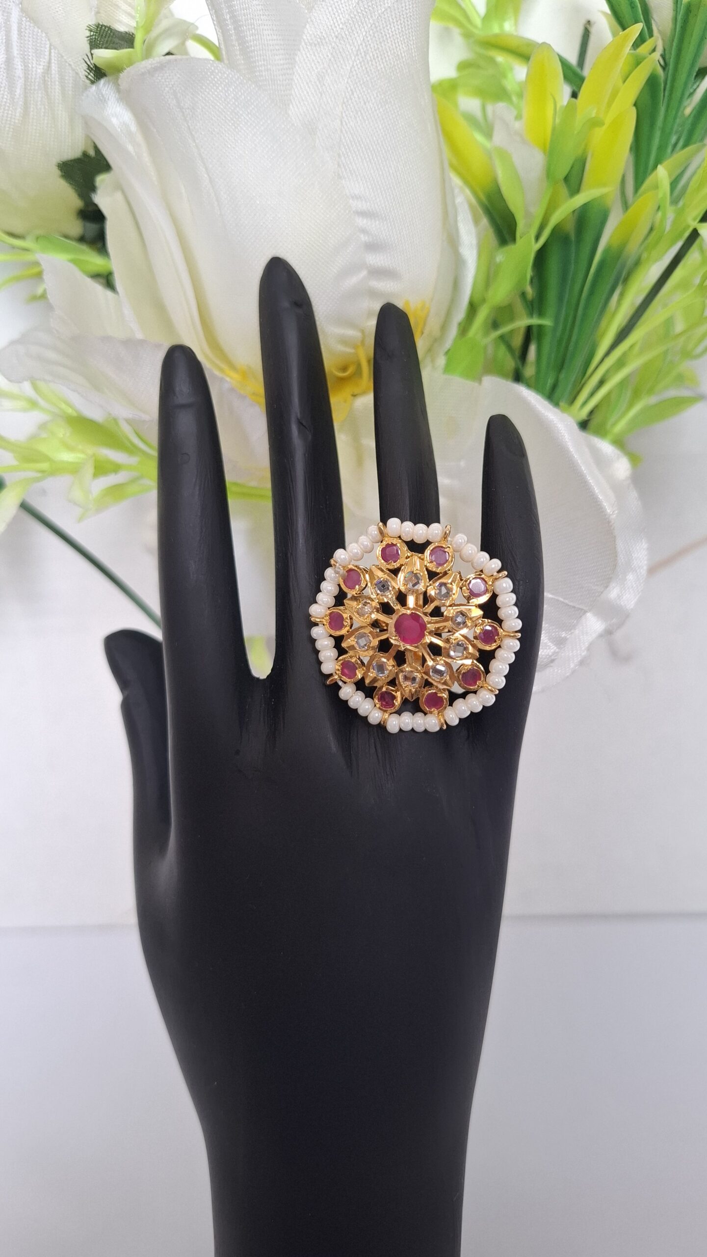 Suhana Pink Adjustable Ring