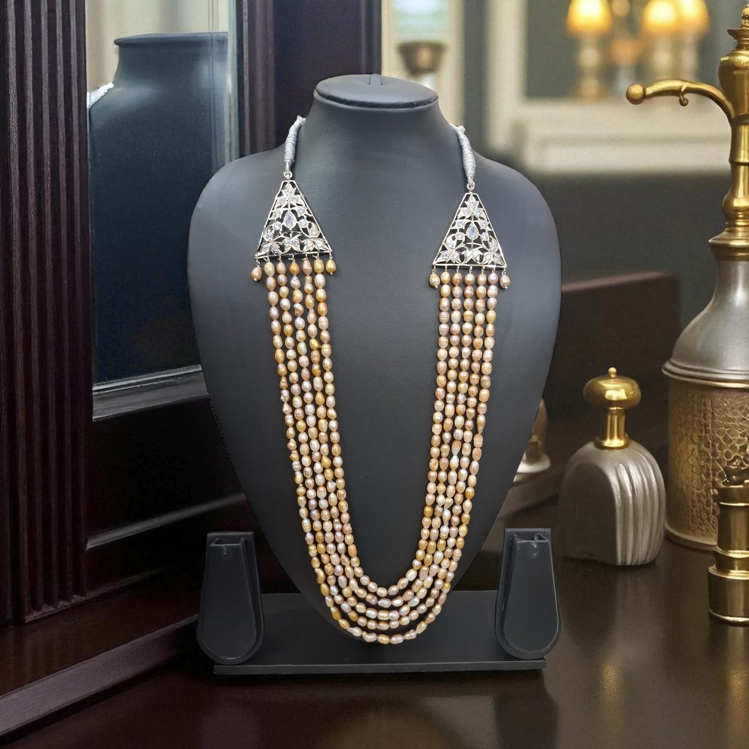 Zoya Royal Pearl Polki Necklace