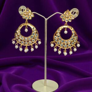 Saba White Chandbali