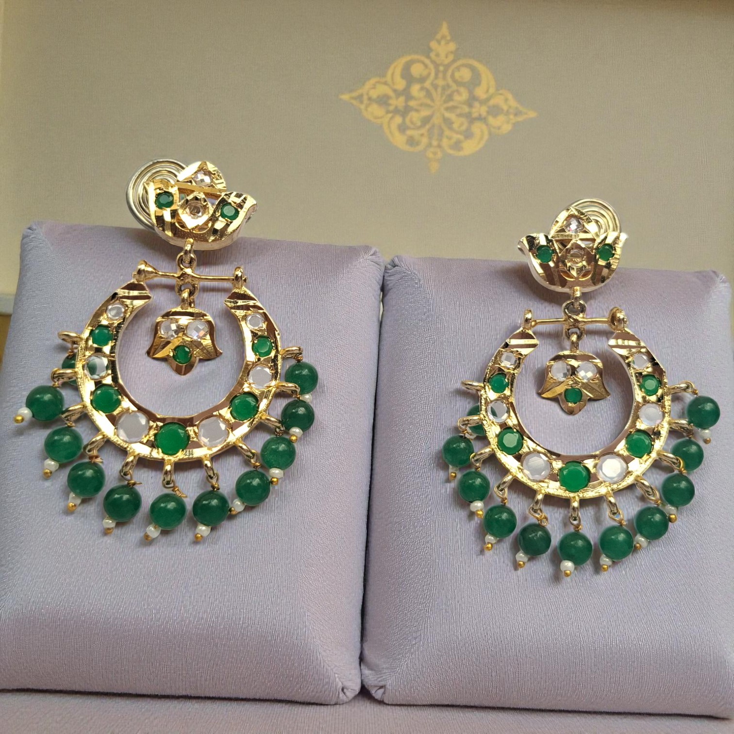 Moon Green Chandbali