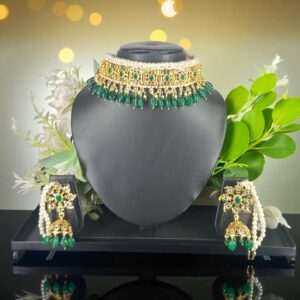 Hiba Green Choker Set
