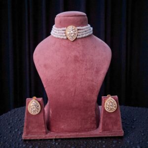 Alina White Real Pearl chocker with certificate