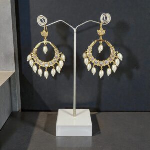 Rubina White Chandbali