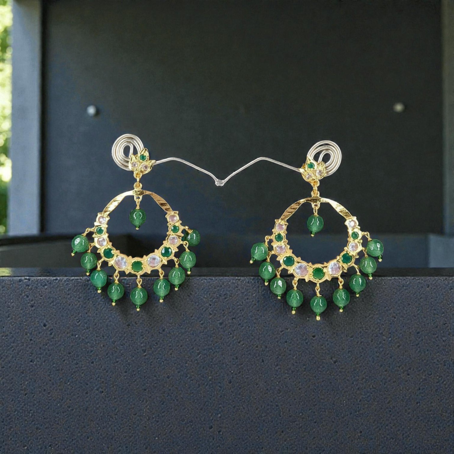 Rubina Green Chandbali